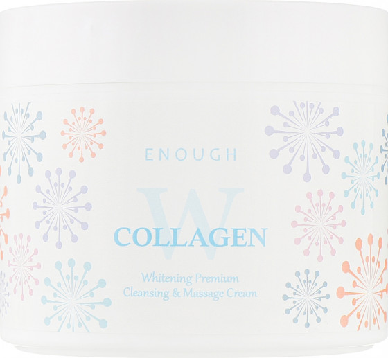 Enough W Collagen Whitening Premium Cleansing & Massage Cream - Массажный осветляющий крем для тела с морским коллагеном