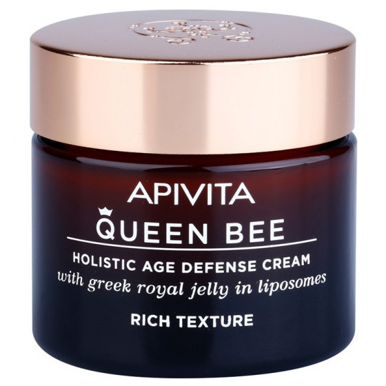 Apivita queen bee holistic age defense cream rich texture - Насыщенный крем для восстановления упругости кожи 