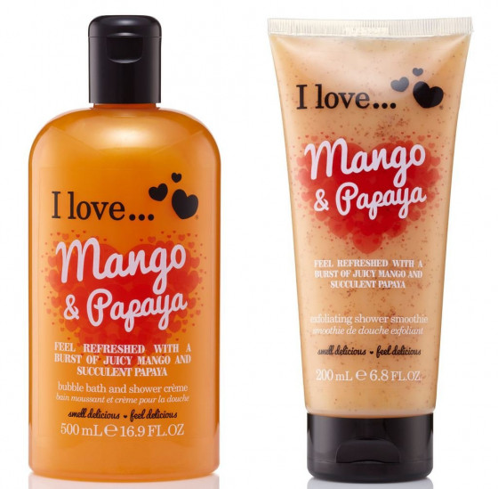 I Love Mango & Papaya Exfoliating Shower Smoothie - Крем-пилинг для душа "Манго и папайя" - 3