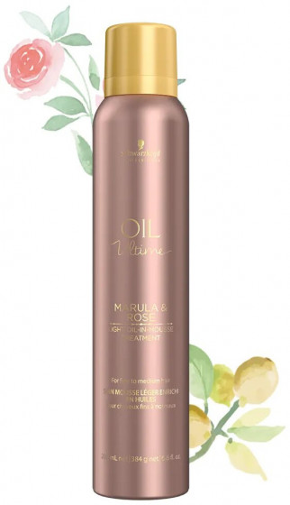 Schwarzkopf Professional Oil Ultime Marula & Rose Light Oil-in-Mousse Treatment - Маска для тонких и нормальных волос с маслом марулы и розы - 1