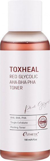 Esthetic House Toxheal Red Glycolic AHA-BHA-PHA Toner - Пилинг-тонер с гликолевой кислотой