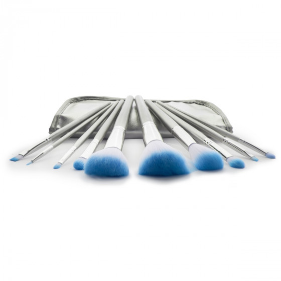 Bellapierre Professional Brush Set Blue - Профессиональный набор из 10 кистей для макияжа - 3