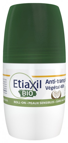 Etiaxil Antiperspirant Vegetal BIO 48H Сoconut - Шариковый органический антиперспирант с маслом кокоса