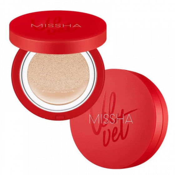 Missha Velvet Finish Cushion SPF 50+/PA+++ - Тональный кушон для лица с матовым финишем