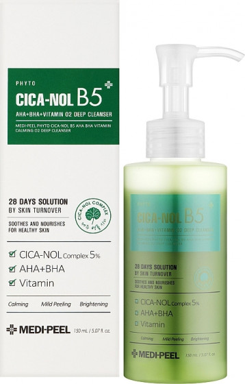 Medi Peel Phyto Cica-Nol B5 AHA BHA Vitamin Calming O2 Deep Cleanser - Кислородная пенка для умывания и очищения пор - 1