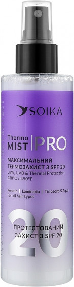 Soika PRO Thermo Mist SPF20 - Спрей-термозащита "Термо мист" для волос