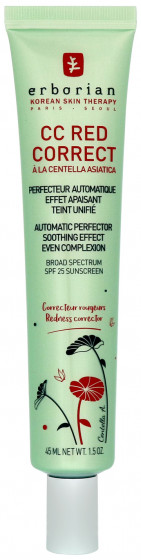 Erborian СС Red Correct Cream SPF25 - Корректирующий СС-крем для лица