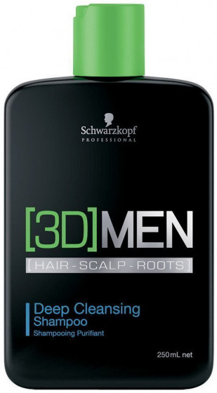 Schwarzkopf Professional 3D Men Deep Cleansing Shampoo - Шампунь для глубокого очищения