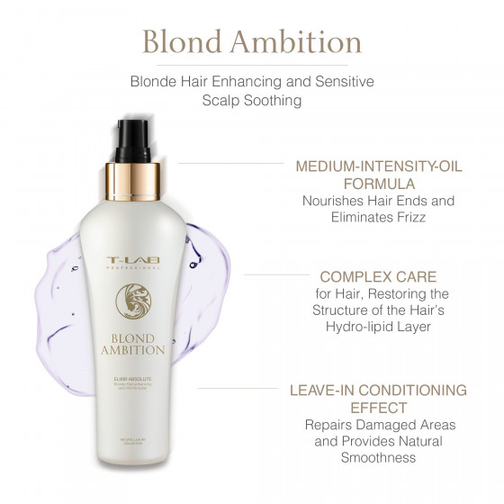 T-LAB Professional Blond Ambition Elixir Absolute - Эликсир для светлых и осветленных волос - 2