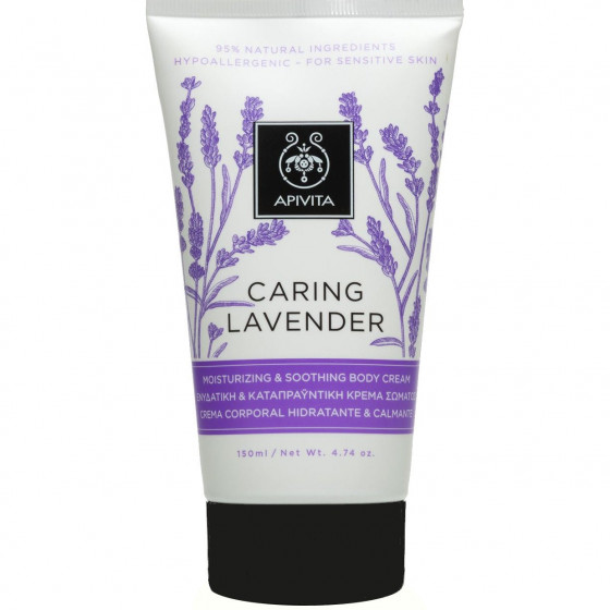 Apivita Caring Lavender Hydrating Soothing Body Lotion - Увлажняющий и успокаивающий крем для тела "Лавандовый уход"