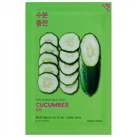 Holika Holika Pure Essence Mask Sheet Cucumber - Тканевая маска с экстрактом огурца