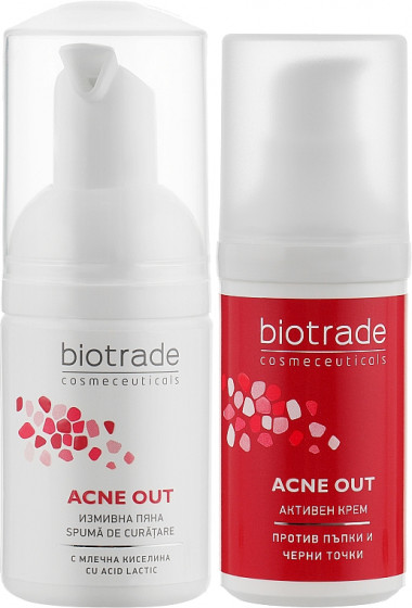 Biotrade Acne Out Kit - Набор для ухода за проблемной кожей (крем и пенка для умывания)