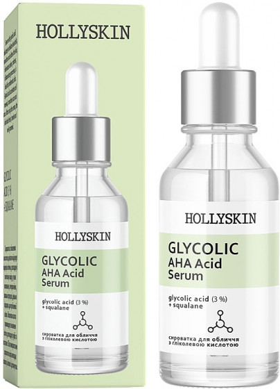 Hollyskin Glycolic AHA Acid Serum - Сыворотка для лица с гликолевой кислотой - 1
