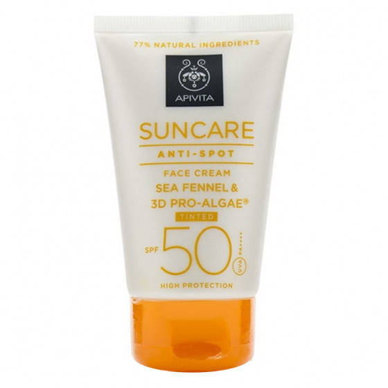 Apivita suncare anti spot tinted face cream SPF50 - Солнцезащитный тонирующий крем против пигментных пятен