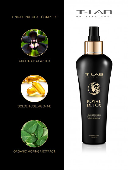 T-LAB Professional Royal Detox Elixir Premier - Эликсир для глубокой детоксикации волос - 2