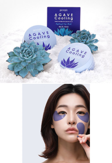 Petitfee&Koelf Agave Cooling Hydrogel Eye Mask - Гидрогелевые охлаждающие патчи для глаз с экстрактом агавы - 3