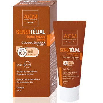 ACM Sensitelial SPF 100+ Teinte Doree - Солнцезащитный тональный крем SPF 100+ темный