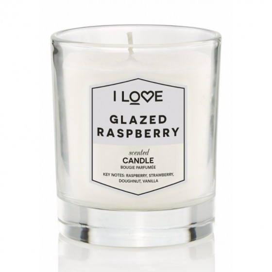 I Love Glazed Raspberry Scented Candle - Ароматическая свеча "Глазированная малина"