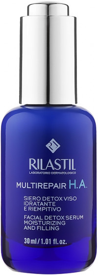 Rilastil Multirepair Facial Detox Serum - Антиоксидантная восстанавливающая сыворотка для лица с эффектом лифтинга