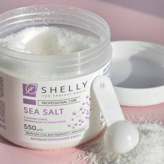 Shelly Bath Salt with Silver Ions, Panthenol and Mint Oil - Соль для ванн с ионами серебра, пантенолом и маслом мяты - 1