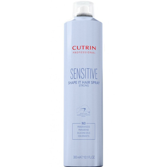 Cutrin Sensitiv Fragrance Free Shape it Hair Spray Strong - Лак сильной фиксации без отдушки