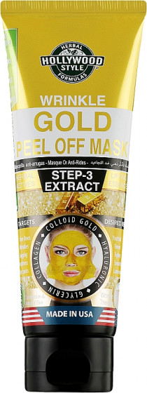 Hollywood Style Wrinkle Gold Peel Off Mask - Отшелушивающая антивозрастная маска с золотом