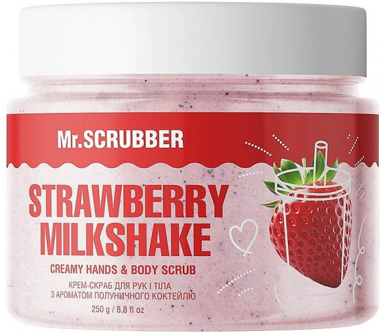 Mr.Scrubber Strawberry Milkshake Creamy Hands & Body Scrub - Крем-скраб для рук и тела с ароматом клубничного коктейля