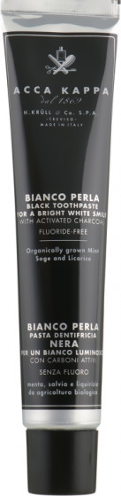 Acca Kappa Bianco Perla Black Toothpaste - Черная зубная паста