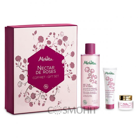 Melvita Nectar De Roses Gift Set - Подарочный набор "Розовый нектар"