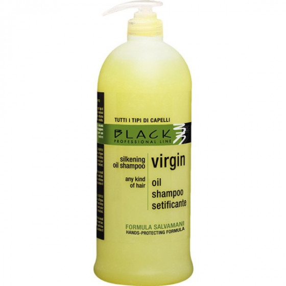Black Professional Line Virgin Oil Silkening Shampoo - Шелковый шампунь для всех типов волос с формулой защиты кожи рук