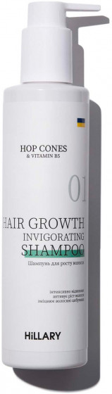 Hillary Hop Cones & B5 Hair Growth Invigorating - Шампунь для роста волос