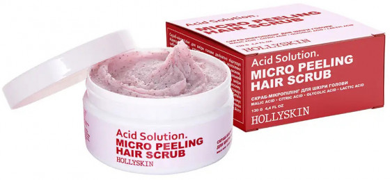 Hollyskin Acid Solution Micro Peeling Hair Scrub - Скраб для кожи головы и волос