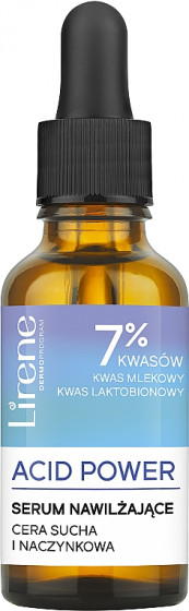 Lirene Acid Power Moisturising 7% Acids Serum - Увлажняющая сыворотка для лица с кислотами