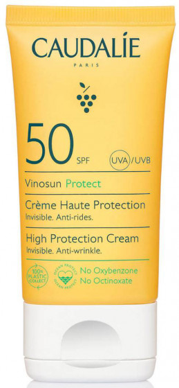 Caudalie Vinosun High Protection Cream SPF50 - Солнцезащитный крем для лица