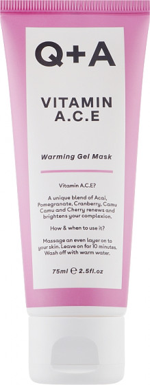 Q+A Vitamin A.C.E. Warming Gel Mask - Мультивитаминная маска для лица