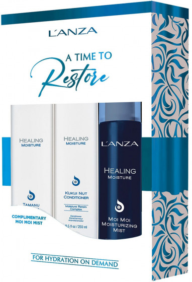 L'anza Healing Moisture Holiday Trio Box - Подарочный набор для волос