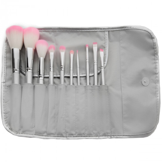 Bellapierre Professional Brush Set Pink - Профессиональный набор из 10 кистей для макияжа - 3