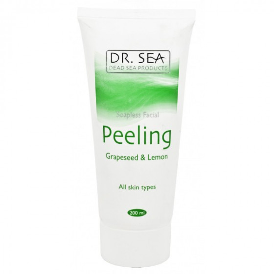 Dr. Sea Peeling Grapeseed & Lemon - Пилинг для лица без содержания мыла с виноградными косточками и лимоном