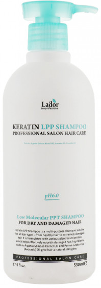 Lador Keratin LPP Shampoo - Кератиновый шампунь для волос с комплексом аминокислот