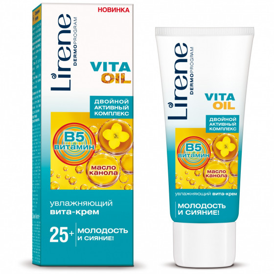 Lirene VitaOil Double Active Complex 25+ Moisturizing Vita-Cream - Увлажняющий вита-крем «Молодость и сияние»