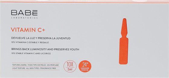 Babe Laboratorios Ampule Solution Vitamin C+ - Ампулы-концентрат для депигментации с антиоксидантным эффектом