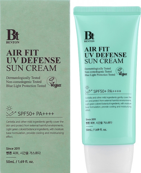 Benton Air Fit UV defense Sun Cream SPF50+/PA++++ - Солнцезащитный крем с Центеллой