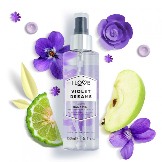 I Love Violet Dreams Body Mist - Освежающий спрей для тела "Фиалка" - 1