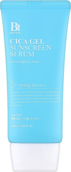 Benton CICA Gel Sunscreen Serum SPF50+ PA++++ - Увлажняющая солнцезащитная крем-сыворотка с центеллой