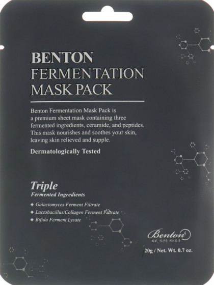 Benton Fermentation Mask Pack - Маска с ферментированными компонентами и пептидами