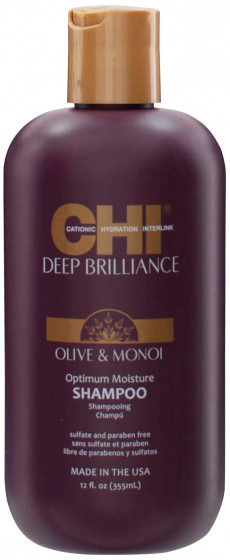 CHI Deep Brilliance Olive & Monoi Optimum Moisture Shampoo - Увлажняющий шампунь