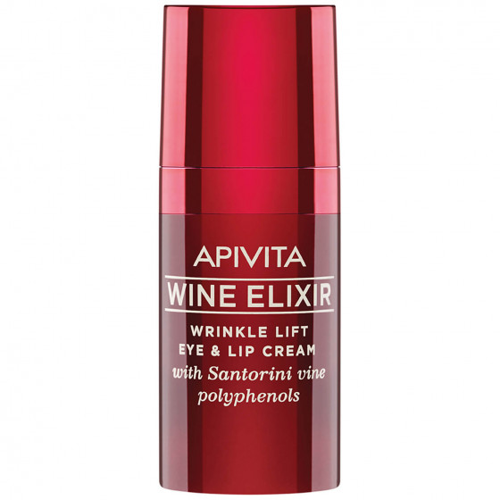 Apivita Wine Elixir Anti-Wrinkle Eye And Lip Cream - Крем-лифтинг для контура глаз и губ с полифенолами вина региона Санторини 