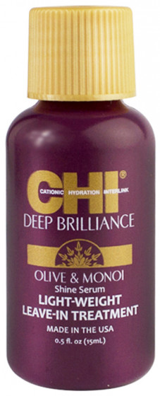 CHI Deep Brilliance Olive & Monoi Shine Serum - Шелк для блеска волос