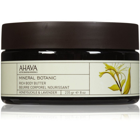 Ahava Mineral Botanic Rich Body Butter Honeysuckle & Lavender - Крем-масло для тела питательное Жимолость и Лаванда