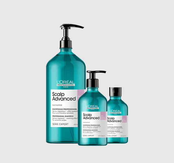 L'Oreal Professionnel Scalp Advanced Niacinamide Dermo-Regulator Shampoo - Профессиональный шампунь для чувствительной кожи головы - 2